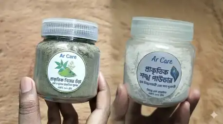 Brightening & Anti-Bacterial Combo – Natural Neem Powder (100g) & Pure Shankha Powder (100g)